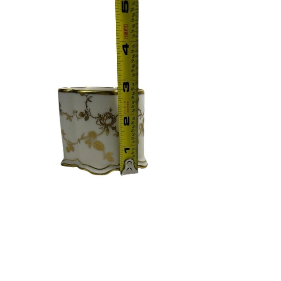 VTG Lindner Gold Rose Floral Scroll Toothpick or Cigarette Holder, 2 1/4" Deep - Picture 7 of 13